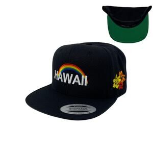 Hawaii Aloha Hibiscus Rainbow Island Love Snapback Hat